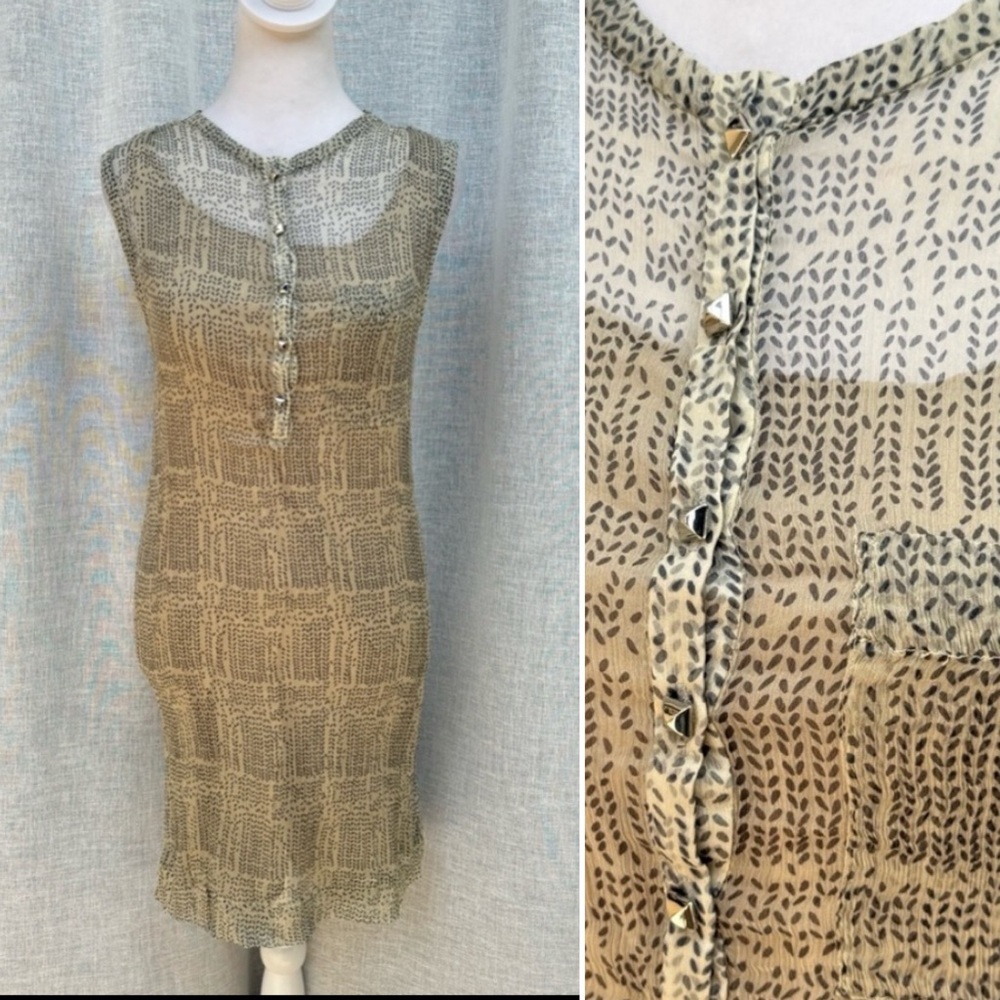 Cut 25 by Yigal Azrouel sleeveless shift mini silk dress